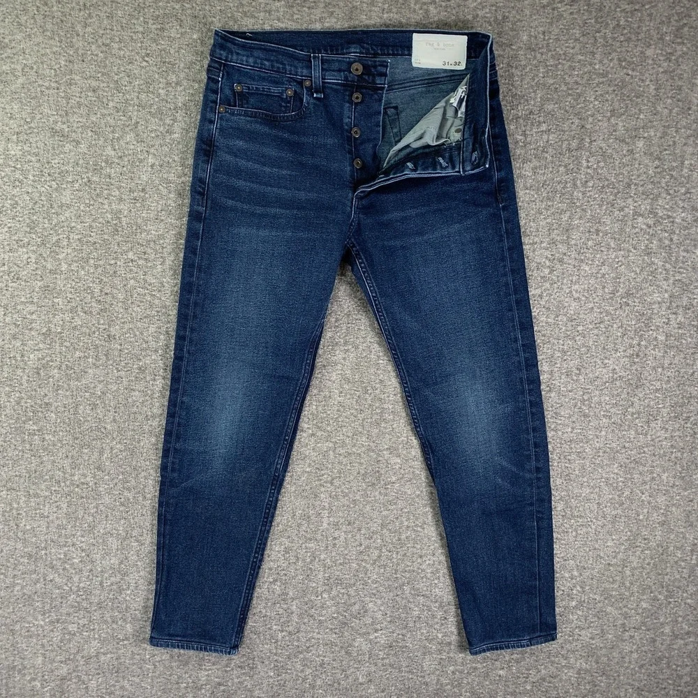 Rag & Bone Fit 2 Slim Jeans Men 31x27 Button Fly Pants Stretch Huston Cashmere